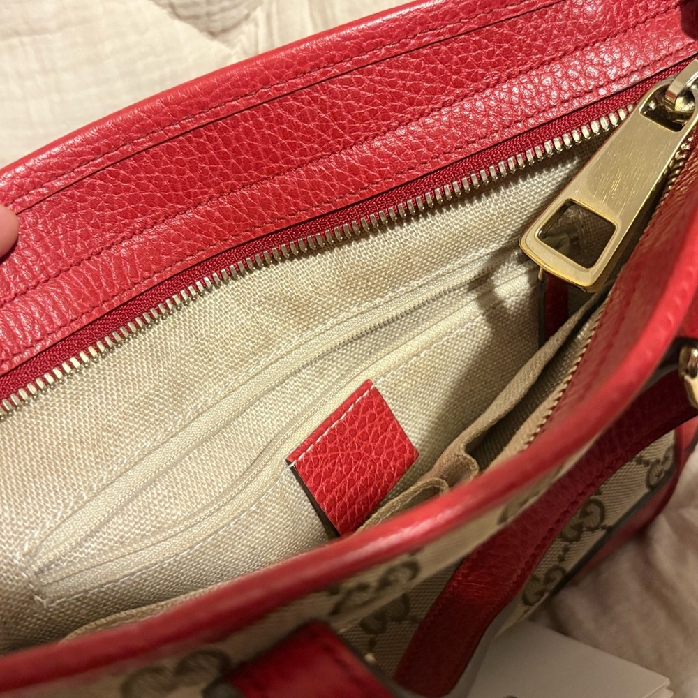 Gucci Red and Tan Crossbody Bag - Picture 4 of 8